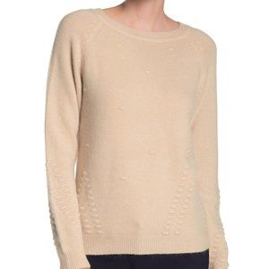 Nanette Lepore Crew Neck Textured Knit Sweater